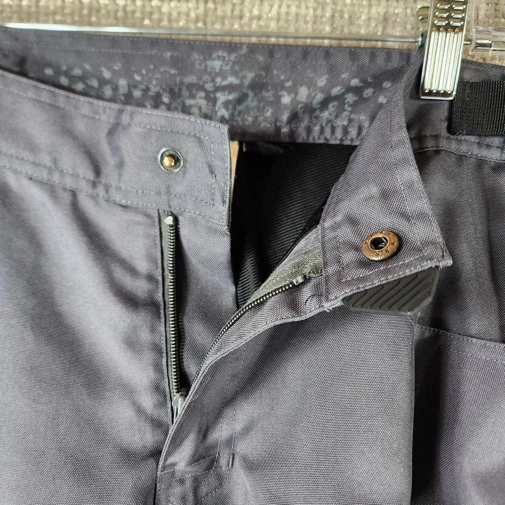 Fox‎ Racing Cargo Shorts Mens 32 Gray Black Cycling Moto Adjustable Waist